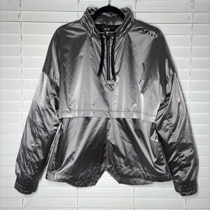 Oakley Jacket Womens Large Luxe Anorak Quarter Zip Pullover Stone Hiking NEW